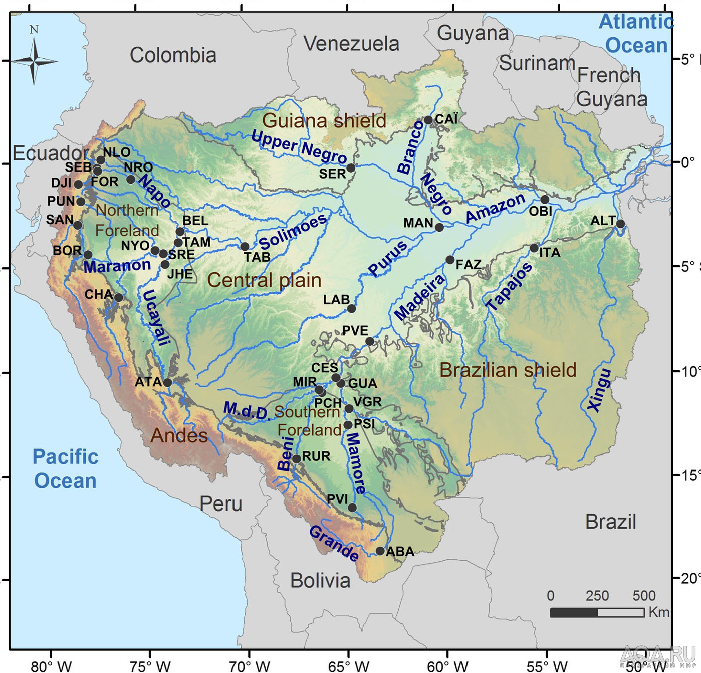 Amazon Flows from Andes to Atlantic