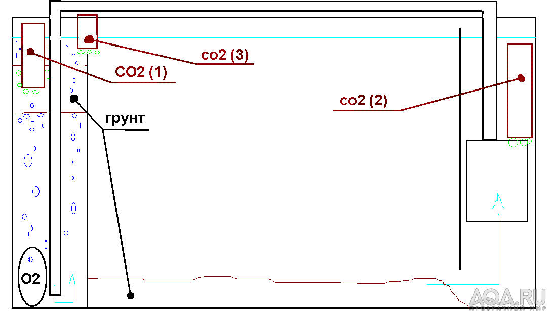 куда ставить со2?