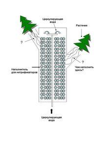 Трикл-фильтр с растениями