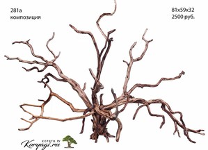 Коряги для аквариумов, террариумов, живые деревья.